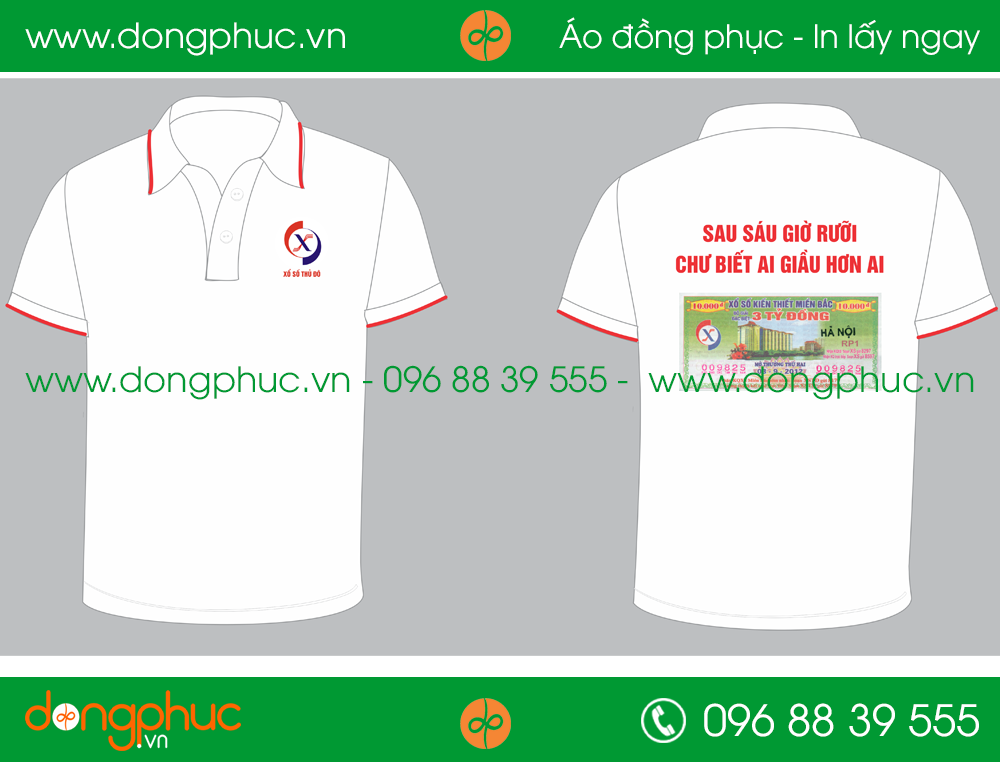 Áo phông đồng phục công ty xổ số